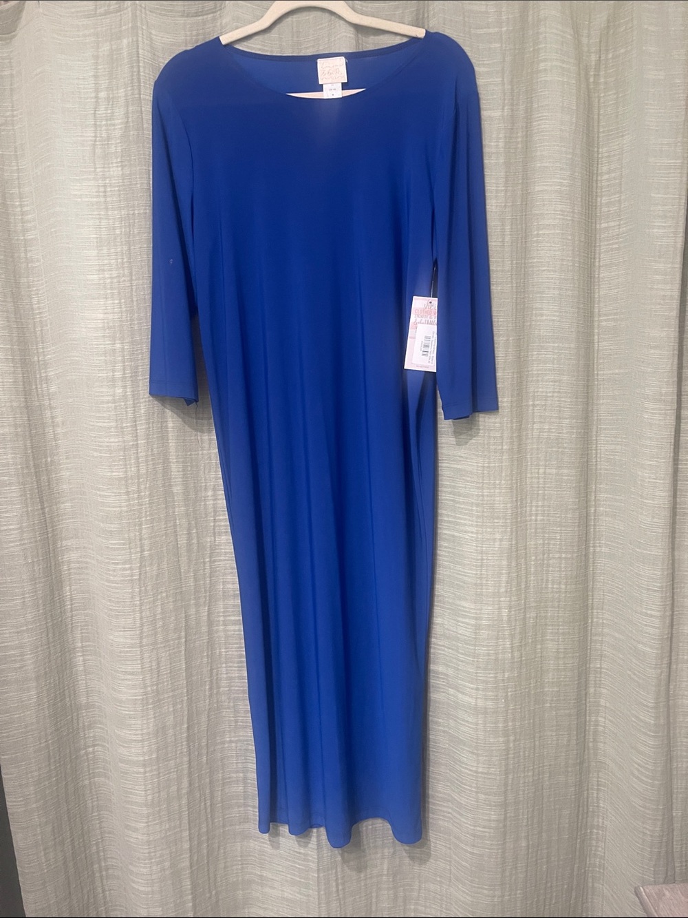 Relaxed Boatneck Maxi Dress in Cobalt Blue
